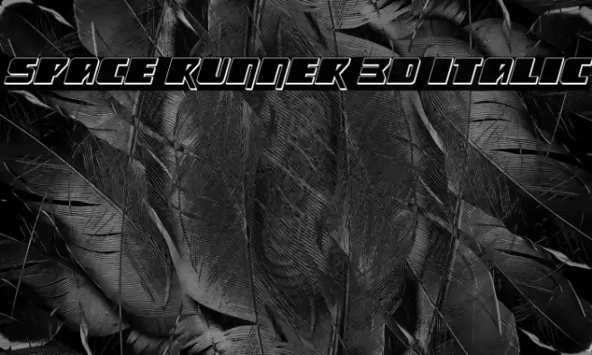 Space Runner 3D Italic Font examples