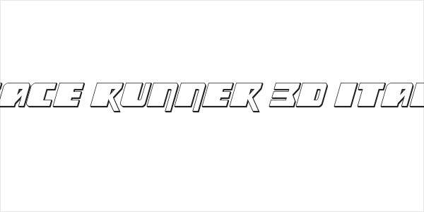 Space Runner 3D Italic Logo