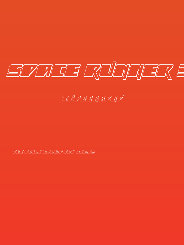 Space Runner 3D Italic Poster