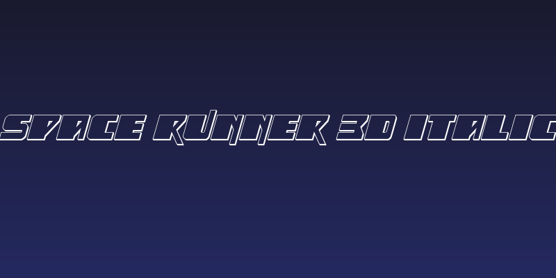 Space Runner 3D Italic Social Header