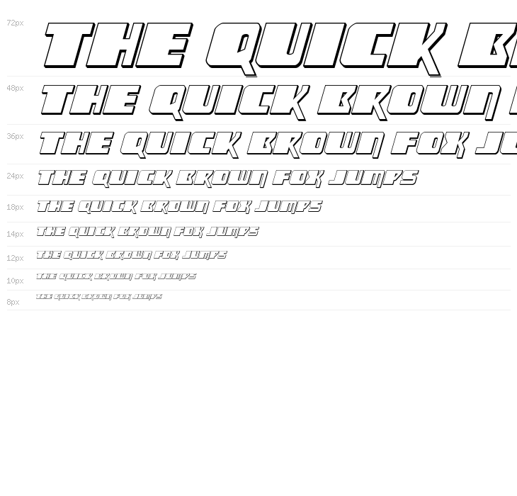 Space Runner 3D Italic Waterfall