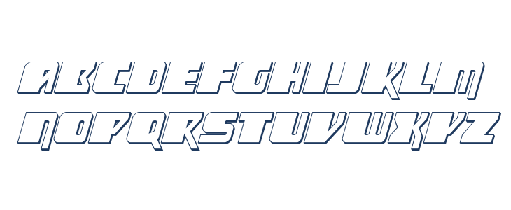 Space Runner 3D Italic Lowercase