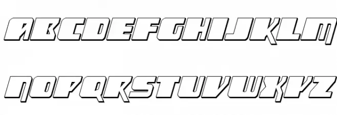 Space Runner 3D Italic फ़ॉन्ट लोअरकेस