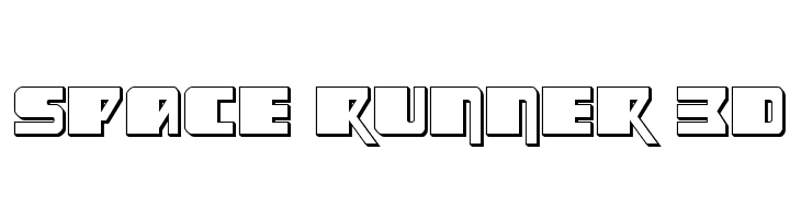 Space Runner 3D  Frei Schriftart Herunterladen
