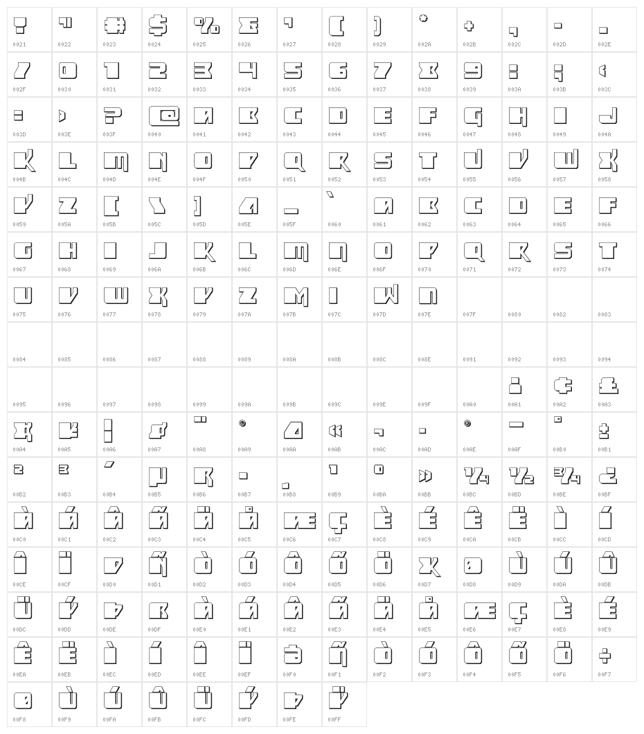 Space Runner 3D Character Map