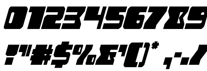Space Runner Condensed Italic Font OTHER CHARS
