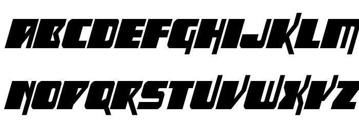 Space Runner Condensed Italic フォント 大文字