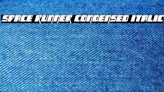 Space Runner Condensed Italic Example 3