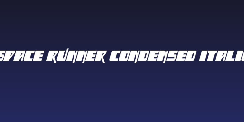 Space Runner Condensed Italic Social Header