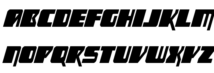 Space Runner Condensed Italic Font LOWERCASE