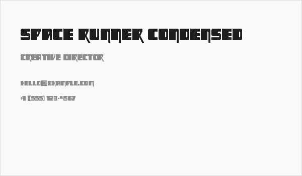 Space Runner Condensed Business Card