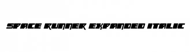Space Runner Expanded Italic  フリーフォントのダウンロード