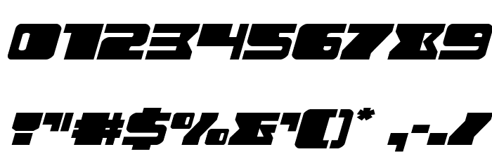 Space Runner Expanded Italic Font OTHER CHARS