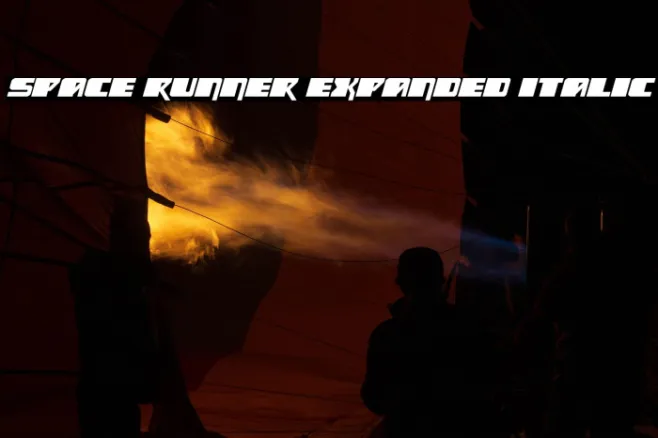 Space Runner Expanded Italic Example 2