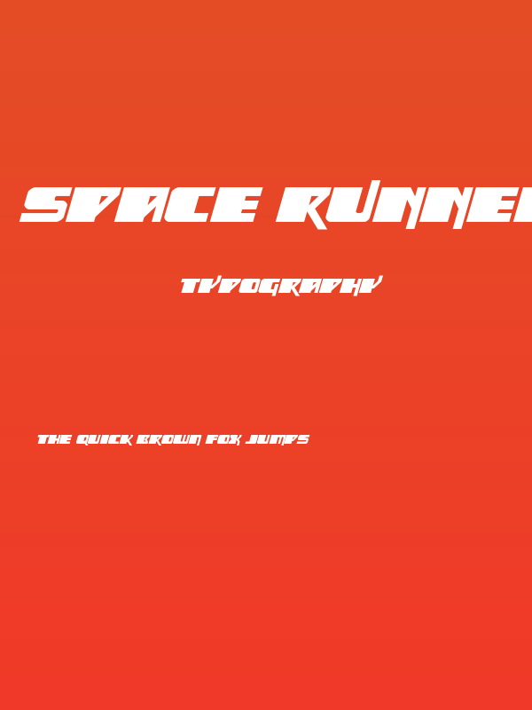 Space Runner Expanded Italic Poster