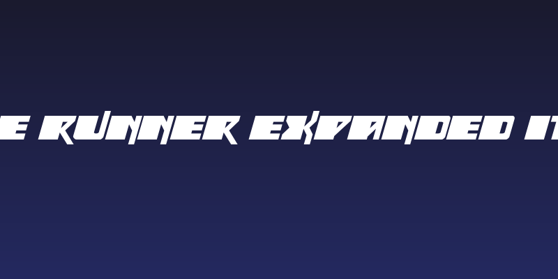 Space Runner Expanded Italic Social Header