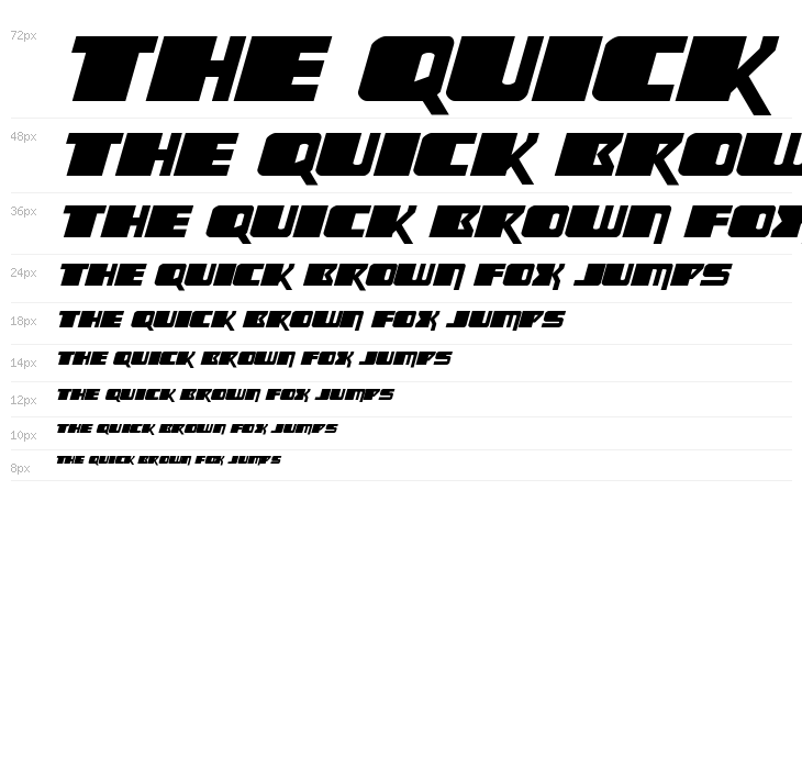 Space Runner Expanded Italic Waterfall