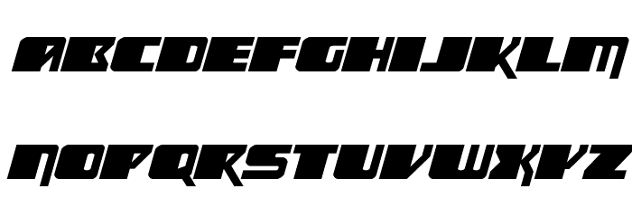 Space Runner Expanded Italic Font LOWERCASE