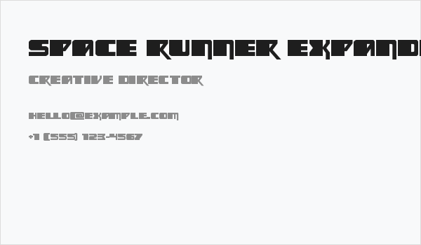 Space Runner Expanded Business Card