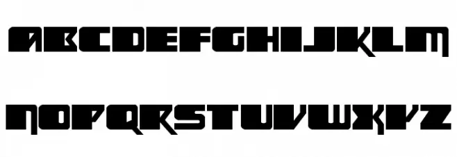 Space Runner Expanded Schriftart Kleinbuchstaben