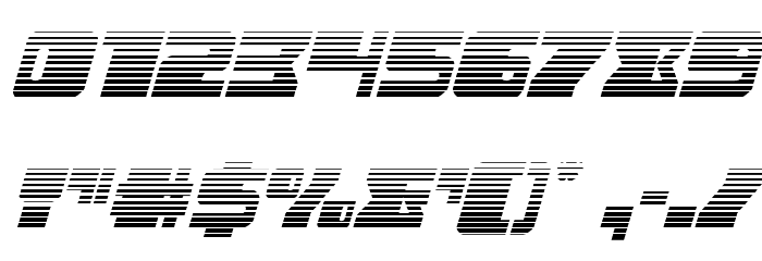 Space Runner Gradient Italic Font OTHER CHARS