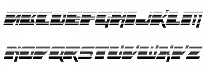 Space Runner Gradient Italic Font UPPERCASE