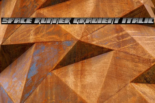 Space Runner Gradient Italic Example 1