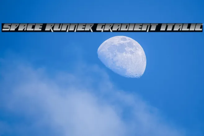 Space Runner Gradient Italic Example 2