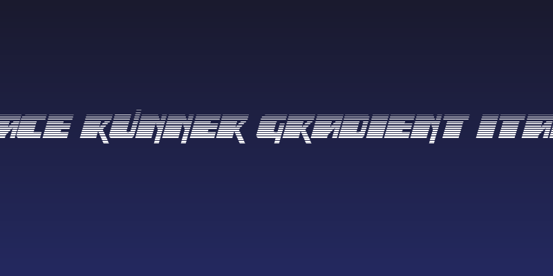 Space Runner Gradient Italic Social Header
