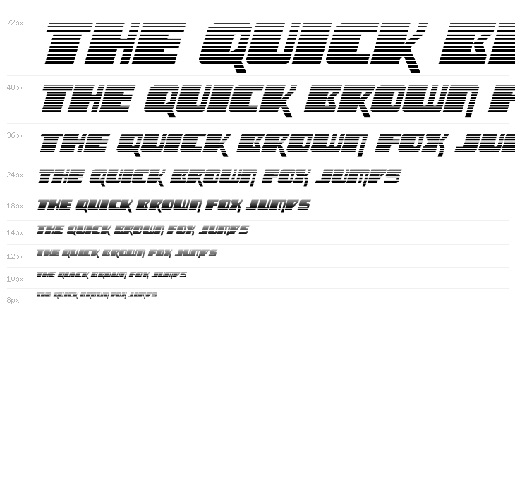 Space Runner Gradient Italic Waterfall