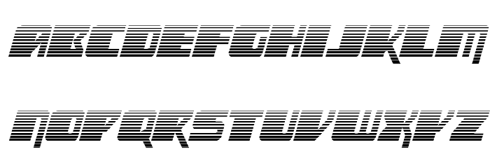 Space Runner Gradient Italic Font LOWERCASE