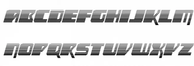 Space Runner Gradient Italic خط أحرف صغيرة