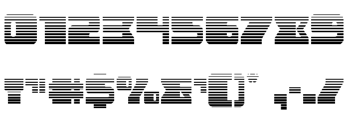 Space Runner Gradient Font OTHER CHARS