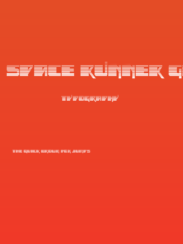 Space Runner Gradient Poster