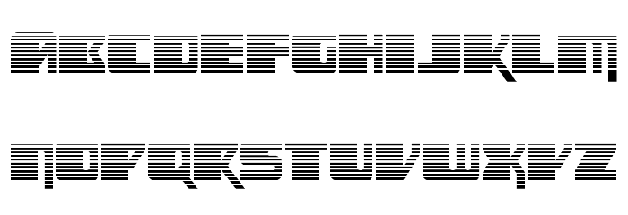 Space Runner Gradient Font LOWERCASE