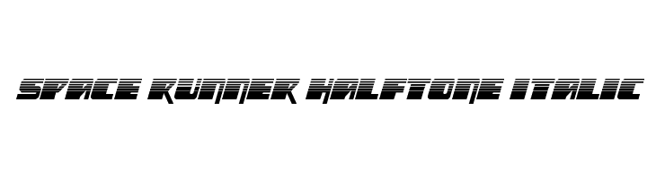 Space Runner Halftone Italic  免费字体下载