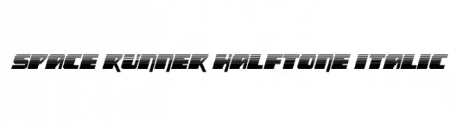 Space Runner Halftone Italic  नि: शुल्क फ़ॉन्ट्स डाउनलोड