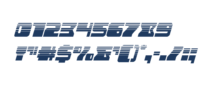 Space Runner Halftone Italic Other Characters