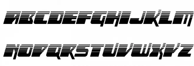 Space Runner Halftone Italic Font Litere mari