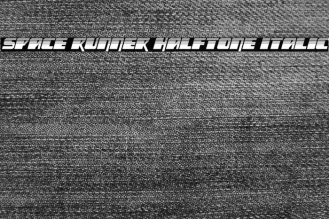 Space Runner Halftone Italic Font examples