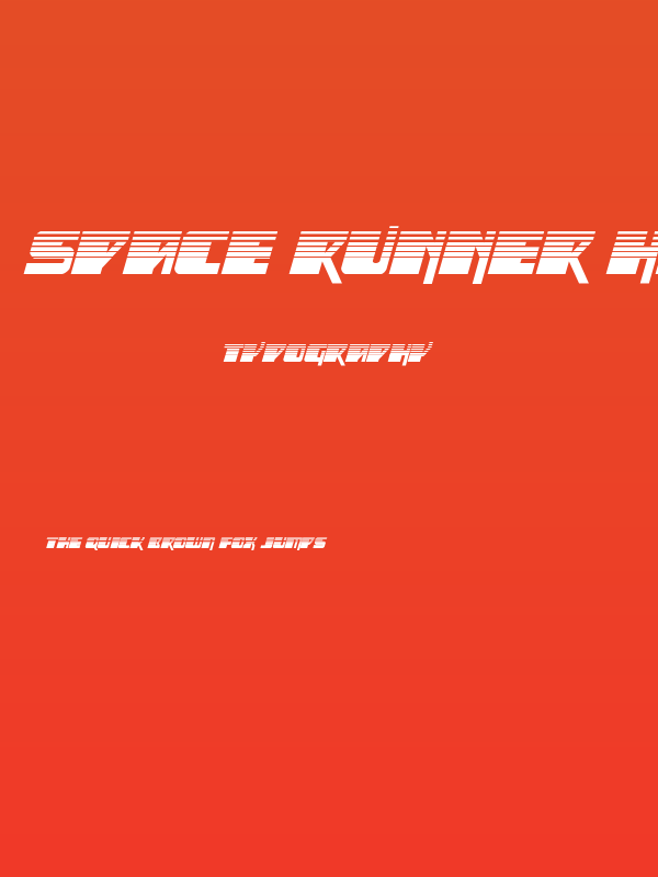 Space Runner Halftone Italic Poster