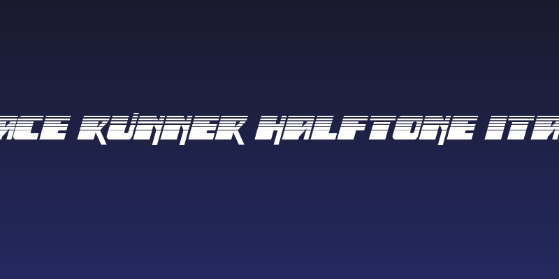 Space Runner Halftone Italic Social Header