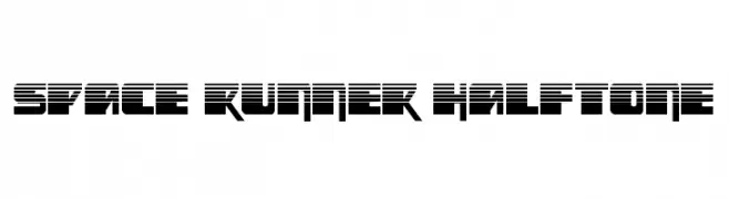 Space Runner Halftone  les polices de caractères gratuit tlcharger