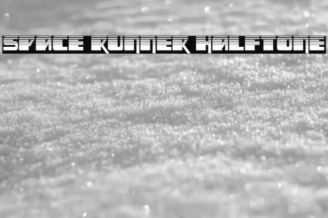 Space Runner Halftone Font examples