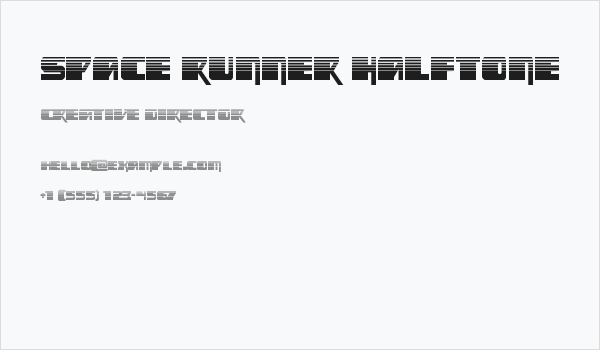 Space Runner Halftone Business Card
