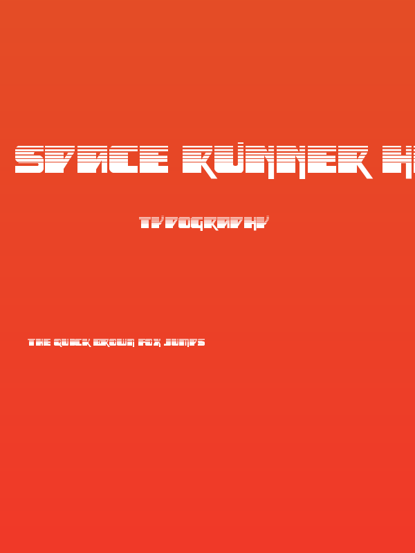 Space Runner Halftone Poster