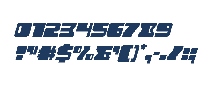 Space Runner Italic Other Characters