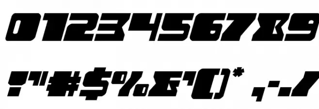 Space Runner Italic Font OTHER CHARS