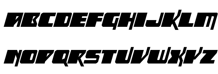Space Runner Italic Schriftart Groß