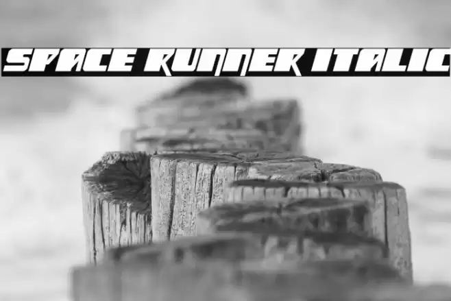 Space Runner Italic Font examples